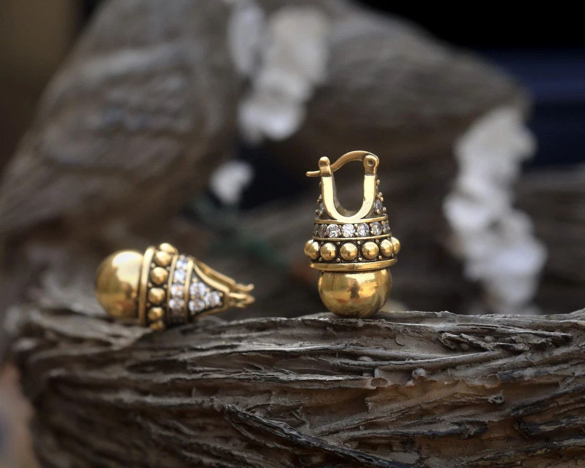 Boucles d'Oreilles Vintage Fantaisie | Maison de l'Osier