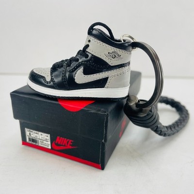 AJ 1 Shadow Gary Black Left Shoe 3D Mini Sneaker Key Chain w/Box 2''x0.5''