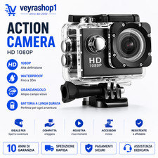 Action Camera 4K Ultra HD Custodia Impermeabile Subacquea Casco Cam Sport 2.0\