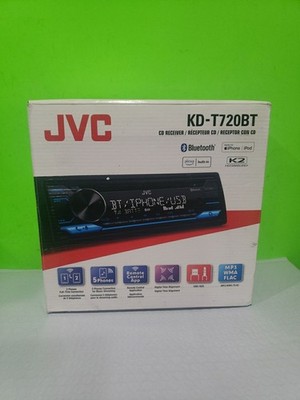 NEW JVC KD-T720BT 1-DIN, AM/FM/CD Car Audio Receiver w/ Bluetooth, USB Open Box 