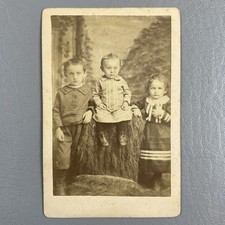 Antique Cabinet CardPhoto Portrait Children Boys Girl Siblings Cute