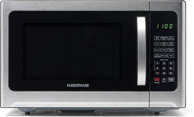 Farberware 1.2 Cu. Ft. Countertop Microwave Easy Clean - Stainless and Black