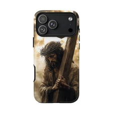 For iPhone / Galaxy / Pixel | Phone Ink Case - Jesus Christ Carrying Cross