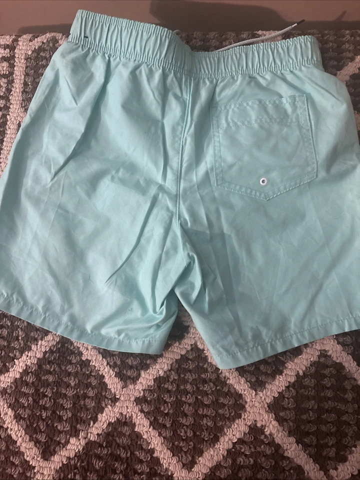 Mens Hollister Swim Trunks Light Green Small  Pockets Lined - Image 3 of 4