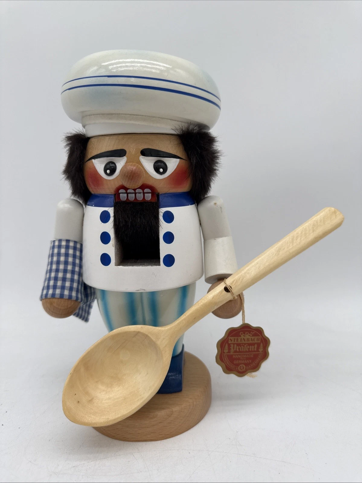 Vintage Steinbach Handmade German Volkunst Chubby Cook Chef Nutcracker 9.5" Tall
