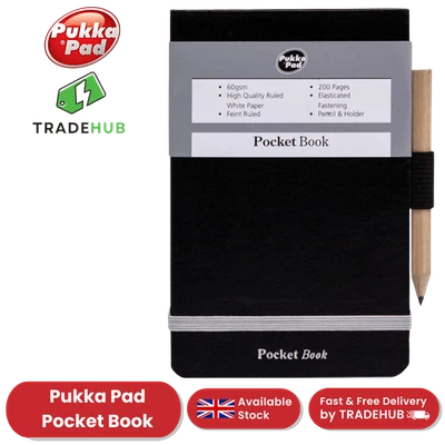 Pukka A7 Police Memo Book with Pencil and Elasticated Strap - 1 to 20 Packs