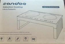 Sandoo Induction Cooktop 1800W Double Burners Electric Stove Countertop Cooker