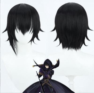Anime Cid Kageno Shadow Cosplay Perücke kurz schwarz Synthetik Party Haar