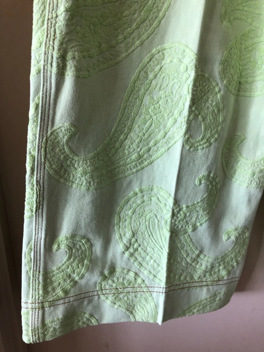 Acne Studios green wide leg crop pants size 36 Aus 6 8