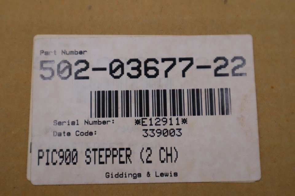 NEW Giddings & Lewis 502-03677-22R3 PiC900 Stepper Module STOCK 3802A - Image 4 of 4