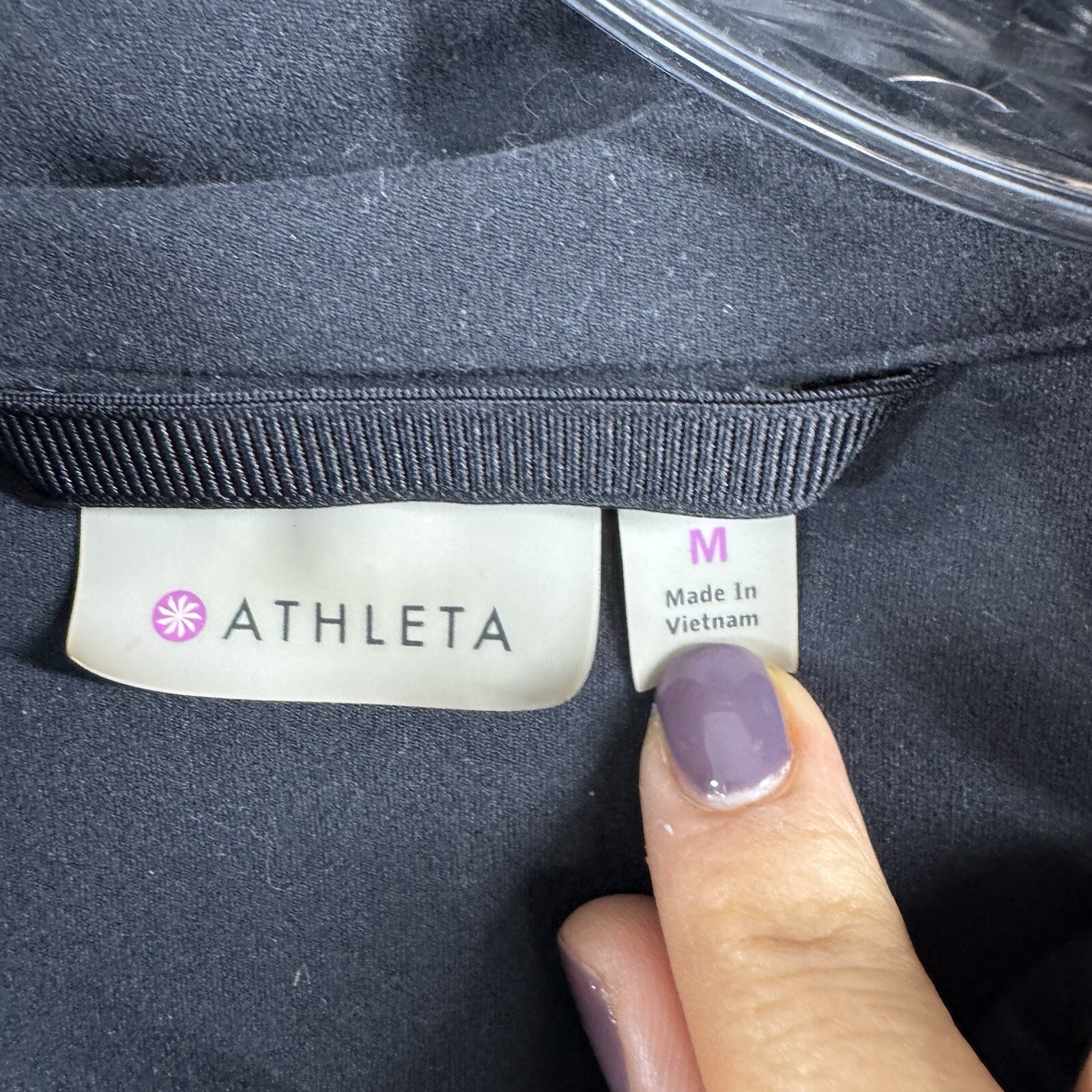 Athleta Intention Jacket Women's Medium Black Asy… - image 3