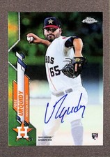 2020 Topps Chrome #RA-JU Jose Urquidy Rookie RC Auto Green Refractor SP #/99
