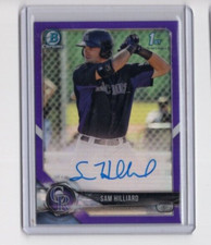 SAM HILLIARD 2018 Bowman Chrome AUTO Purple Refractor #/250