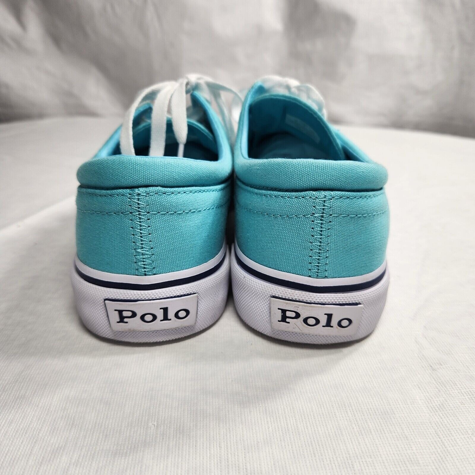Polo Ralph Lauren Uomo Taglia 8 Keaton Pony Faxon X Tela Blu Acqua Sneaker 902