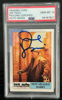Joe Pesci Autographed Topps Home Alone 2 1992 Set Card PSA/DNA GEM MNT 10 Auto