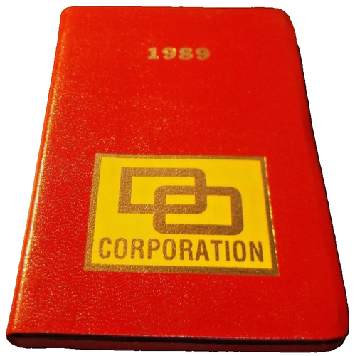 1989 NYS&W NEW YORK SUSQUEHANNA & WESTERN D-O CORP. EMPLOYEE CALENDAR NOTEBOOK - 第 1/1 張圖片