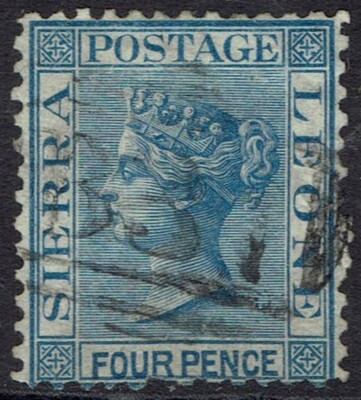 SIERRA LEONE 1872 QV 4D WMK CROWN CC SIDEWAYS USED | eBay