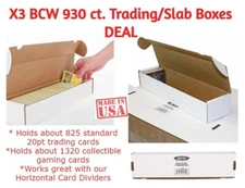 3 BCW 930 Count Trading Gaming Card/ PCGS/NGC Coins Storage & Shipping Boxes NEW