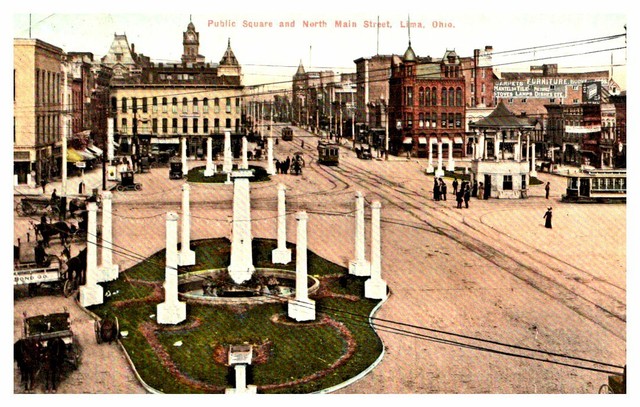 OHIO Public Square North Main Street LIMA Streetcar ...