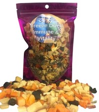 Freeze Dried Parrot Food, Immune Vitality Fruit Veggie Treats, 2.5oz Bag