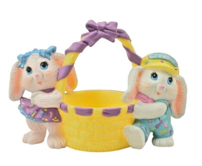 Crayola Bunny Figurine 4 inch Easter Basket Decoration Vintage 1991