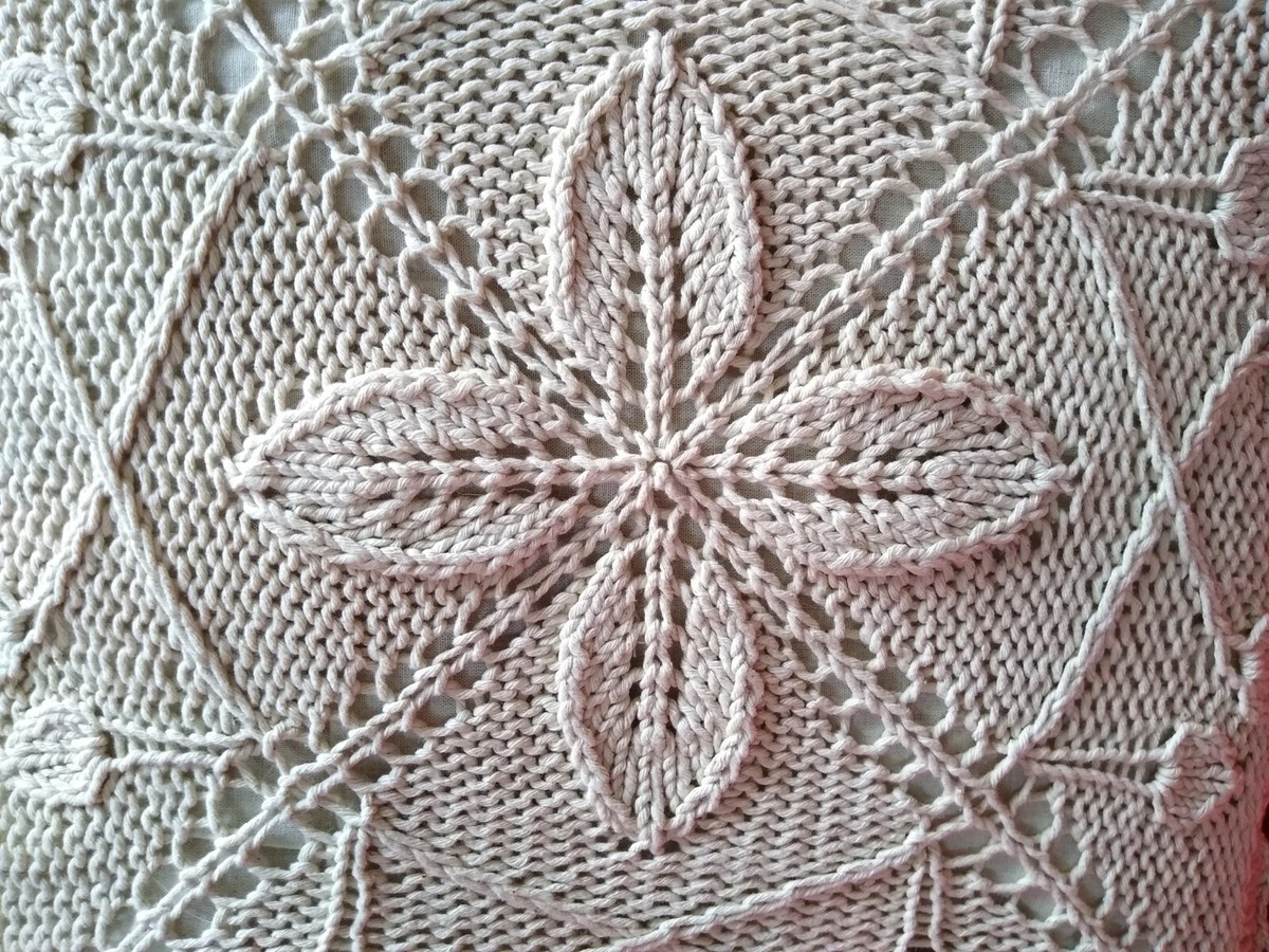 Cuscino shabby chic uncinetto a mano rustico 40X40 ecrù fodera arredamento