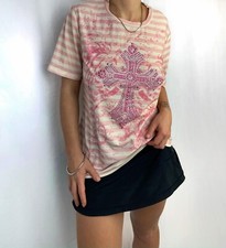 Pink vintage T-shirt similar to Chrome Hearts
