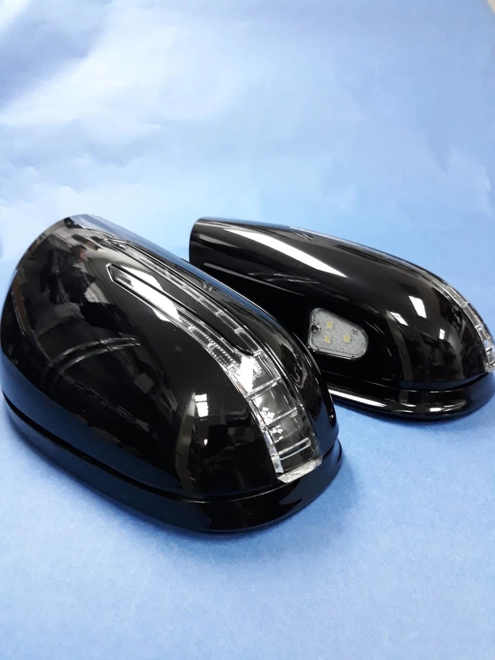 DOS CUBIERTAS DE ESPEJO RETROVISOR PUERTA LED NEGRO FLECHA PARA MERCEDES BENZ W220 CLASE S 2002-2005 Foto 3 de 4