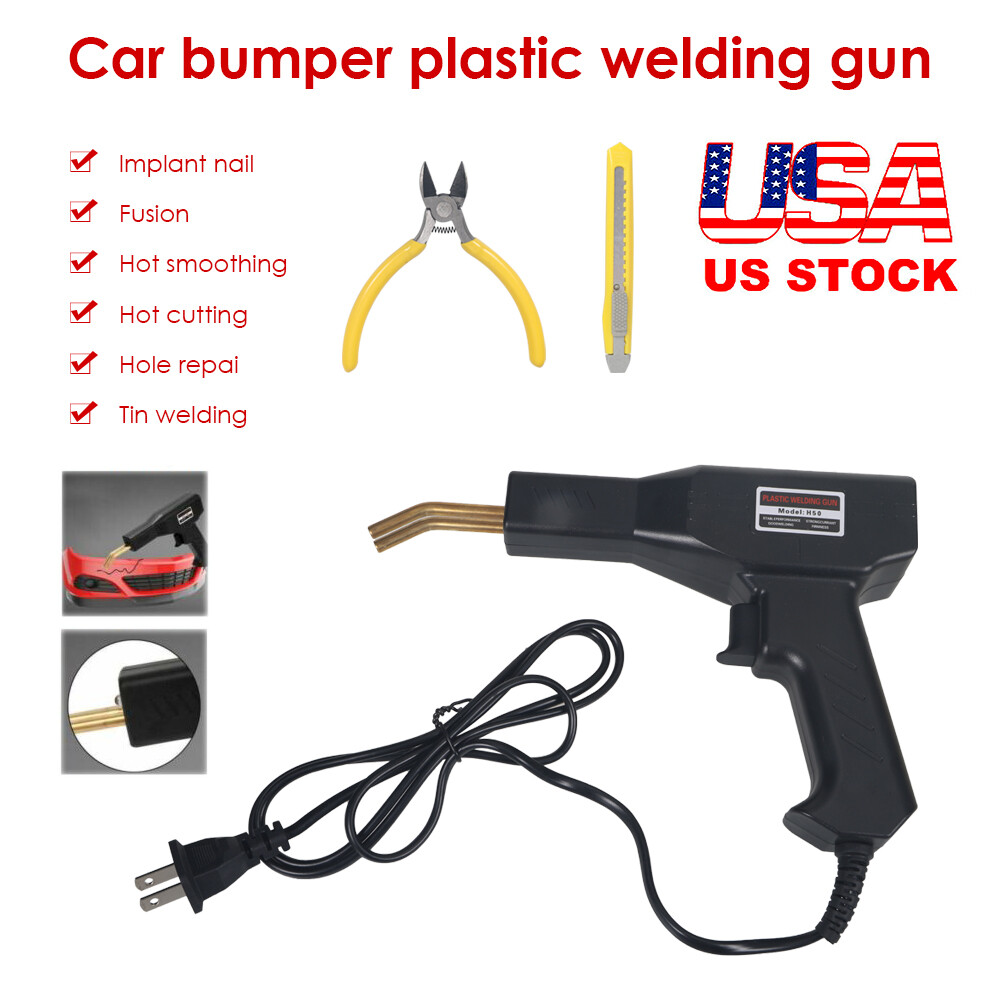 600PCS Plastic Welding Kit w/ Hot Stapler Tools Bumper Repair Plastic Welder Gun