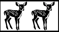 Fawn Deer Black Vinyl Decal Car Truck Window Laptop Tablet Tumbler Notebook Mugs