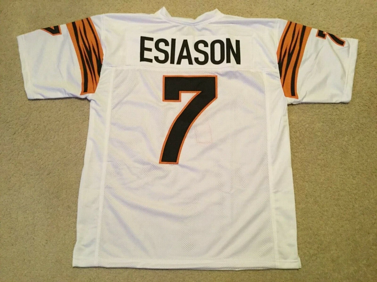 UNSIGNED CUSTOM Sewn Stitched Boomer Esiason White Jersey M L