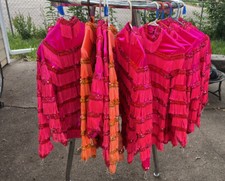 High Quality Professional Dance Costume Sequin Unitard Neon Orange Pink X13