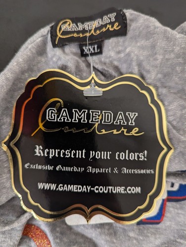 Detroit Pistons Gameday Couture Criss Cross Neck Script Gray T-Shirt Sz XXLarge - Picture 4 of 6
