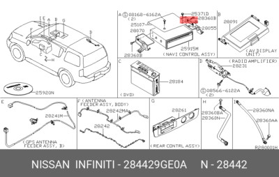 Genuine OE Camera Assembly Back View 284429GE0A , 28442-9GE0A