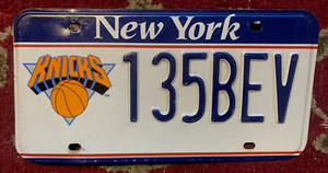 NEW YORK KNICKS BASKETBALL SPORTS TEAM N.B.A. SPECIALTY LICENSE PLATE