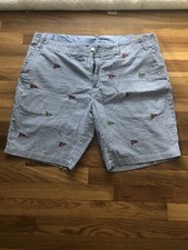 polo ralph lauren seersucker shorts flag 40 Men Preppy Summer EUC