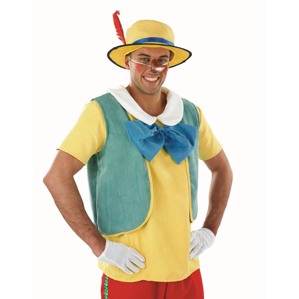 Disfraz de Pinocho para hombre M - XL adulto cuento de hadas marioneta de madera niño Halloween Foto 2 de 4