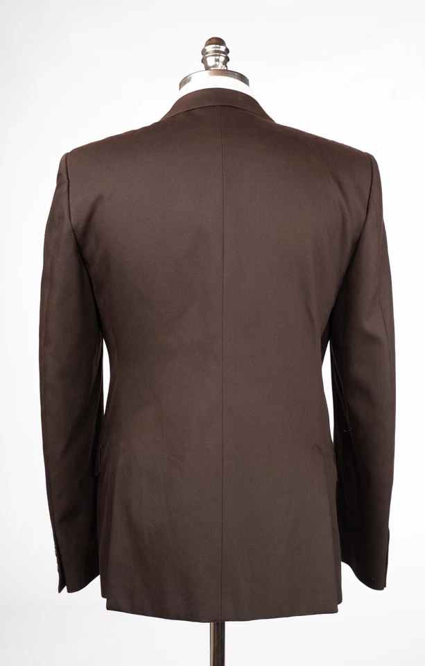 Blazer VERSACE Abrigo Deportivo Algodón Marrón Calce Regular Sarga 2 Botones 40 R (EU 50) Foto 3 de 4