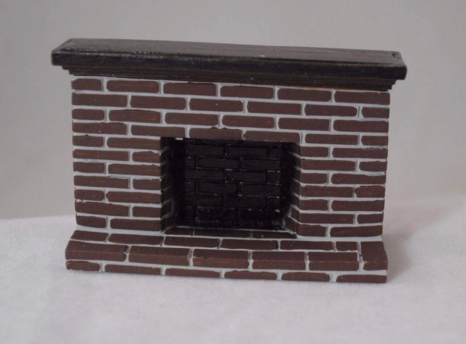 Half Scale 1/24 G -  Brick Fireplace YM0219  dollhouse miniature cast resin - Image 2 of 3