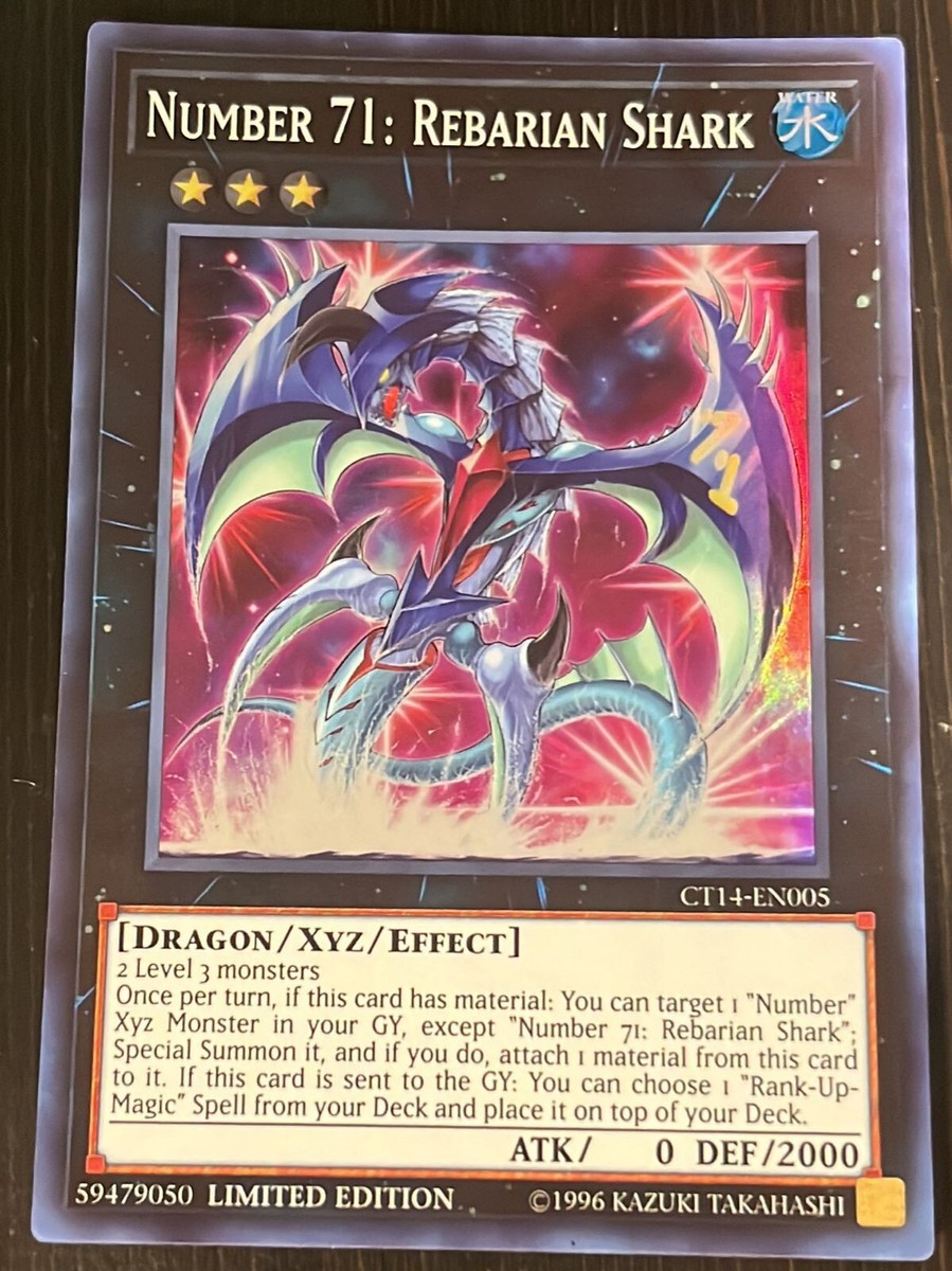 Yugioh Cards - Number 71: Rebarian Shark Limited Edition 1996 CT14-EN005 |  eBay