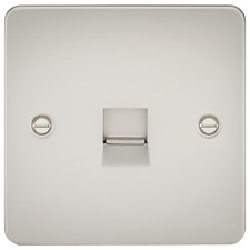 Image of Flat Plate Telephone extension socket - pearl