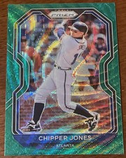 2021 Panini Prizm Chipper Jones #218 Green Wave Prizm
