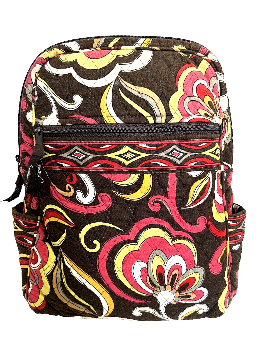 Vera Bradley Retired Paisley Backpack Quilted Vera Bradley Backpack Bag Paisley Boho Mini Quilted Brown  main image 4