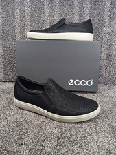 Ecco Womens Sz 41 / US 10 - 10.5 Soft 7 Woven Leather Slip On Shoes Sneakers Yak