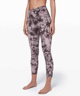 Lululemon Wunder Under Luxtreme Dual Shibori Iced Iris 25'' Leggings SZ 10