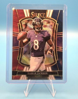 2025 Panini Select - Premier Level Lamar Jackson #160 Tri-Color Prizm /299