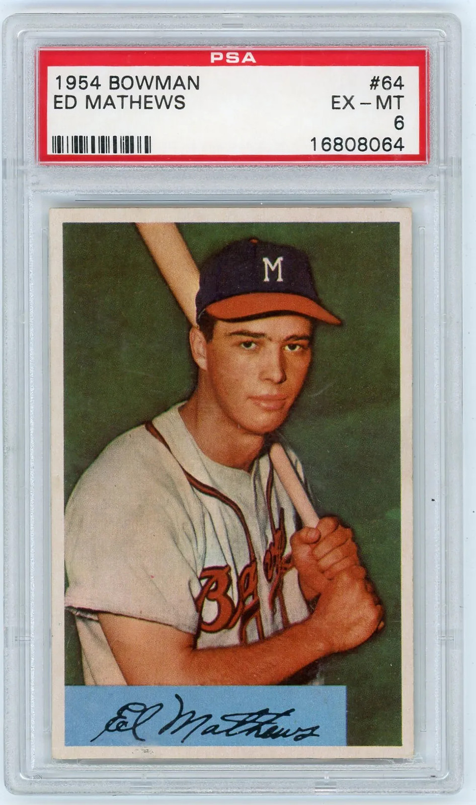 1954 Bowman Ed Mathews #64 PSA 6