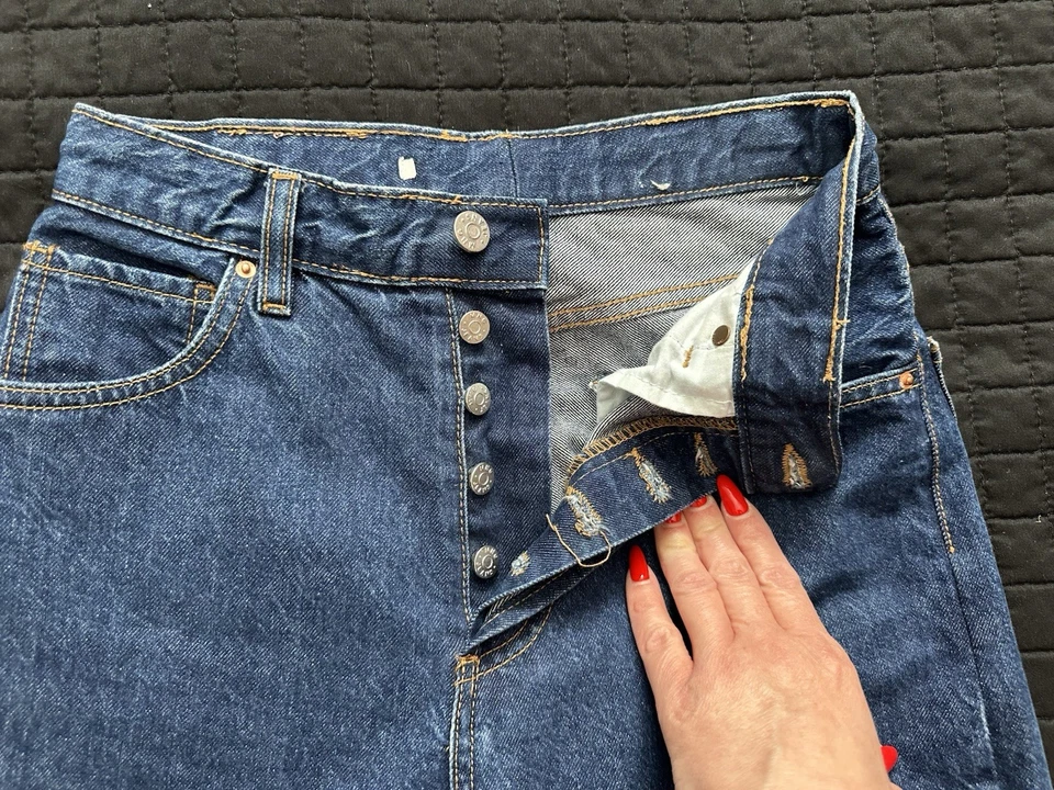 MNG MOM JEANS WEITER SCHNITT LANG BLAU DENIM GR. USA 2 / 34 - Bild 4 von 4