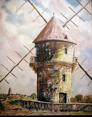 TABLEAU HST Moulin à SEL - ( pierre BONNARD )début 20éme - Photo 1/4