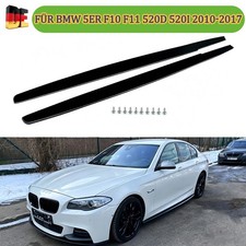 Aufsatz Seitenschweller Schwarz Glanz f�r BMW 5er F10 F11 520d 520i 2010-2017